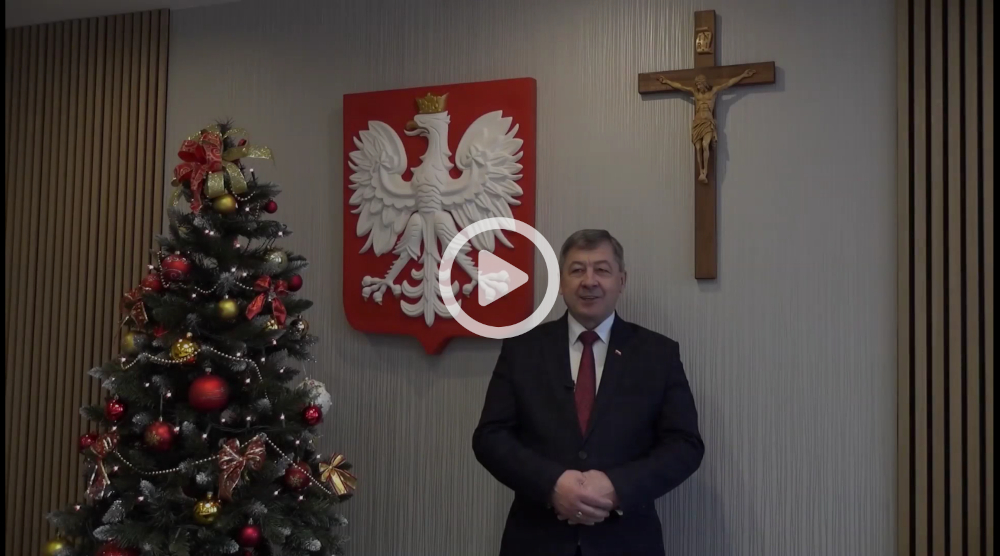 Życzenia Świąteczne Zbigniewa Koraba Wójta Gminy Niebylec nagranie video