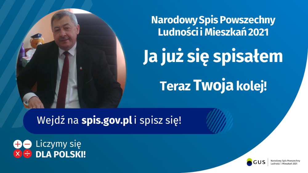 Plakat zachęcający do udziału w Narodowych Spisie Powszechnym